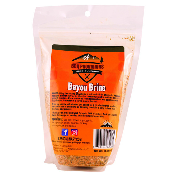 5280 Culinary Brine Mix Bayou 16Oz BAYOUBRINE-CS